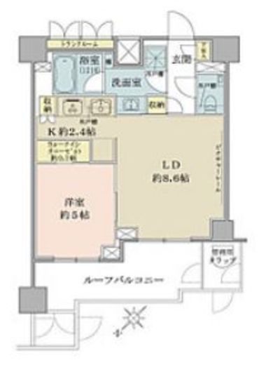 ザ・パークワンズ目黒不動前　602号室　間取り