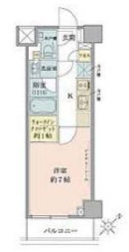 ザ・パークワンズ目黒不動前　610号室　間取り