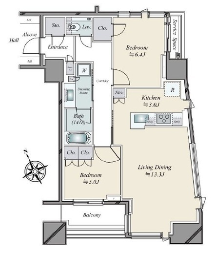 プラウド虎ノ門　303号室　間取り