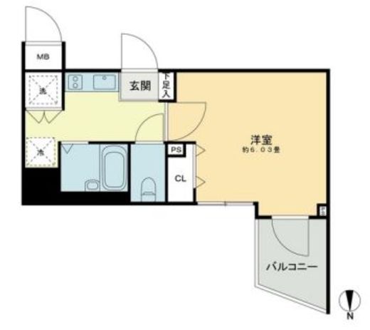 KDXレジデンス早稲田鶴巻　201号室　間取り