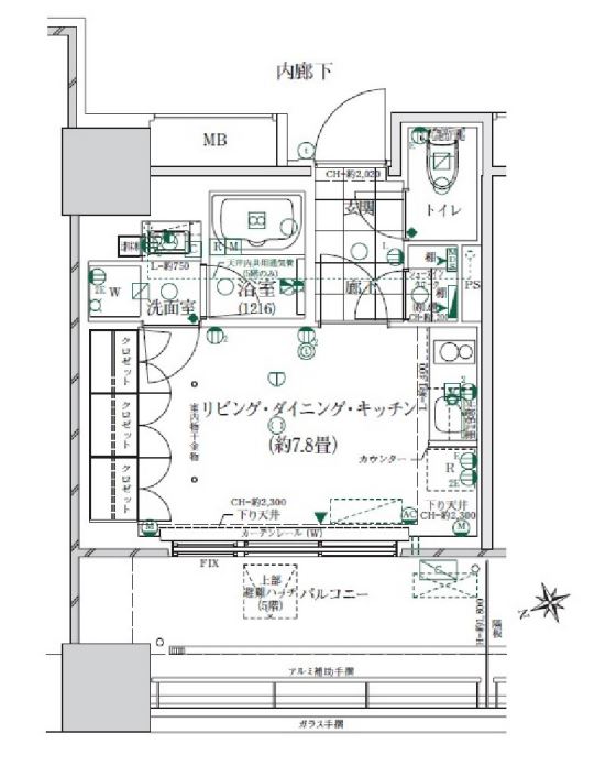 ローレルタワールネ浜松町　212号室　間取り