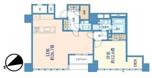 ローレルタワールネ浜松町　2305号室　間取り