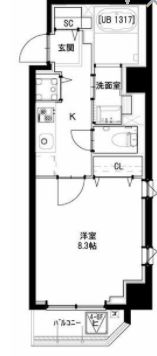 グリーンフォート河田　403号室　間取り