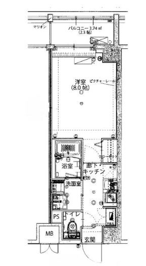 ハーモニーレジデンス新宿御苑 THE EAST　211号室　間取り