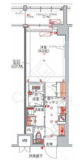 ハーモニーレジデンス新宿御苑 THE EAST　102号室　間取り