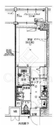 ハーモニーレジデンス新宿御苑 THE EAST　203号室　間取り