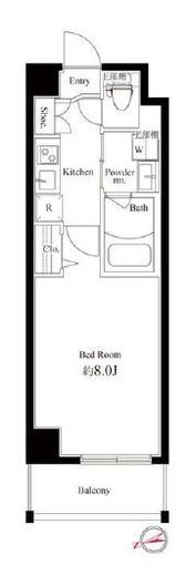 ハーモニーレジデンス新宿御苑 THE EAST　404号室　間取り
