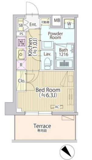 セリジェ池尻大橋　103号室　間取り