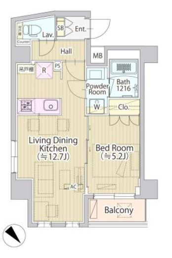 セリジェ池尻大橋　205号室　間取り