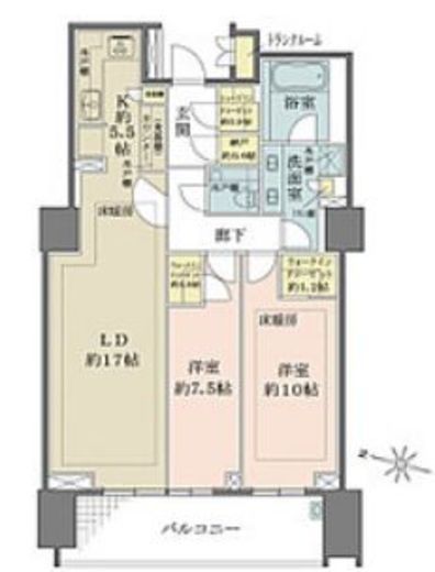 ザ・パークハウス渋谷南平台　507号室　間取り