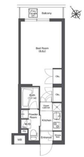 コンフォリア不動前　305号室　間取り