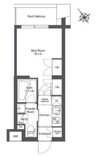 コンフォリア不動前　405号室　間取り