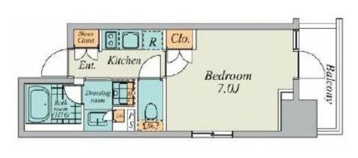 クレストコート広尾　1001号室　間取り