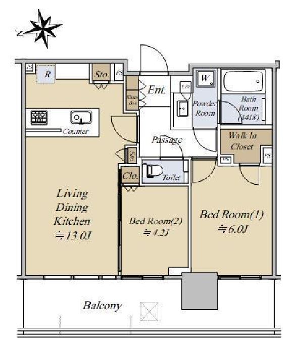 シティタワーズ東京ベイ　5F号室　間取り