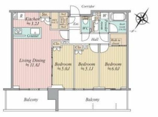 シティタワーズ東京ベイ　C21F1号室　間取り