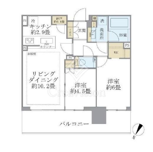 シティタワーズ東京ベイ　C3214号室　間取り