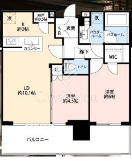 シティタワーズ東京ベイ　21F2号室　間取り