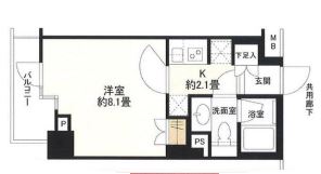 クレヴィア小石川後楽園　213号室　間取り