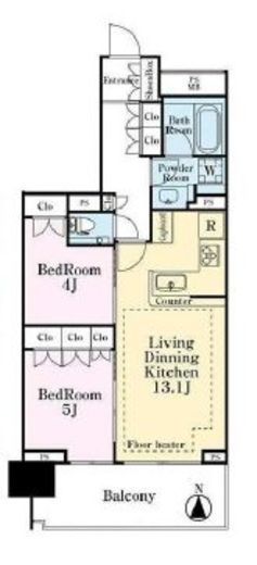 クレヴィア小石川後楽園　202号室　間取り