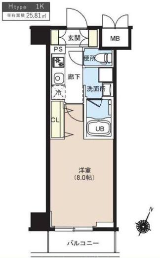 TATSUMIスカイガーデンテラス　411号室　間取り