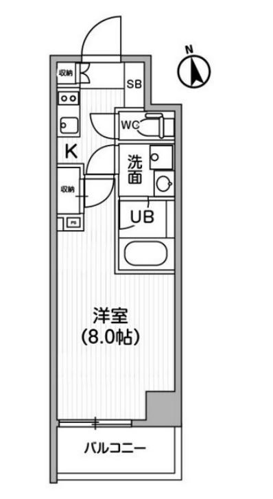 レクシード神楽坂　704号室　間取り