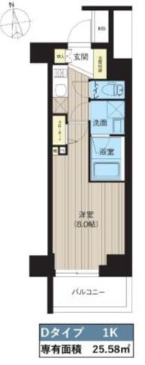 レクシード神楽坂　204号室　間取り