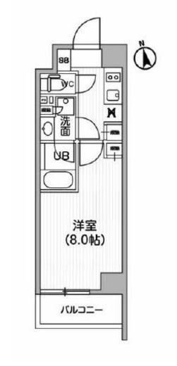 レクシード神楽坂　303号室　間取り