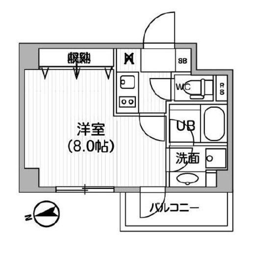 レクシード神楽坂　309号室　間取り