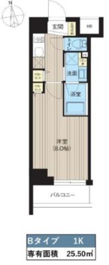 レクシード神楽坂　402号室　間取り