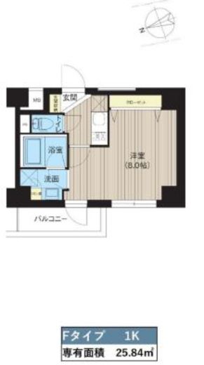 レクシード神楽坂　506号室　間取り