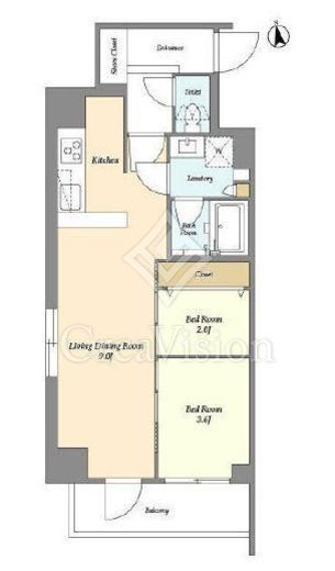 レクシード神楽坂　601号室　間取り