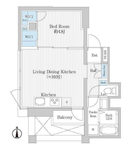 トラスト学芸大学　303号室　間取り