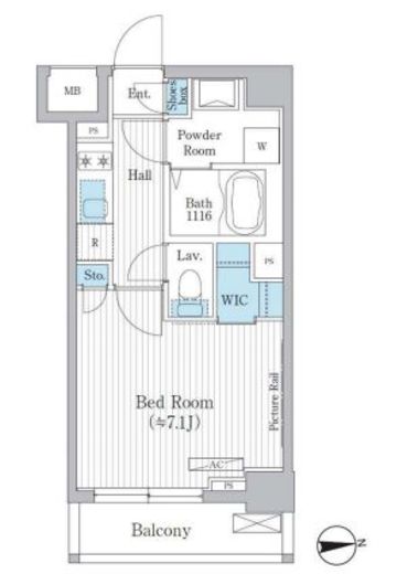 イプセ目黒祐天寺　302号室　間取り