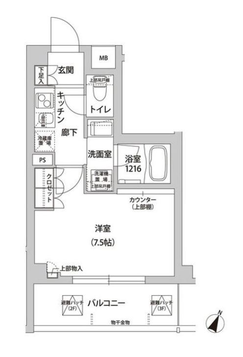 フレアージュ白金台　206号室　間取り