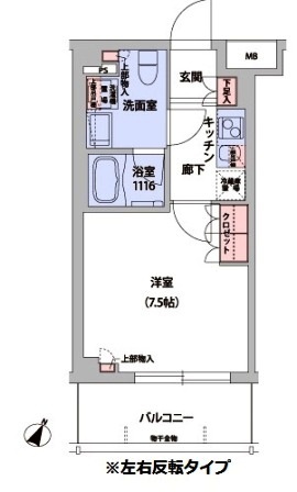 フレアージュ白金台　102号室　間取り