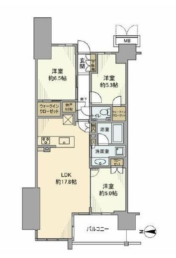 プレミスト有明ガーデンズ　608号室　間取り