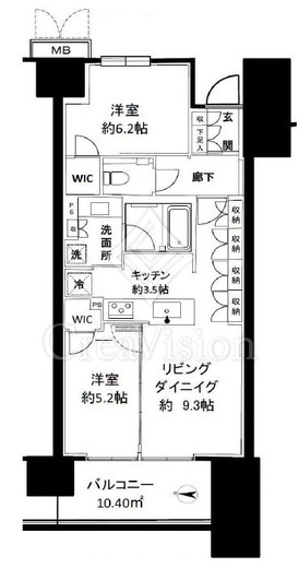 プレミスト有明ガーデンズ　307号室　間取り