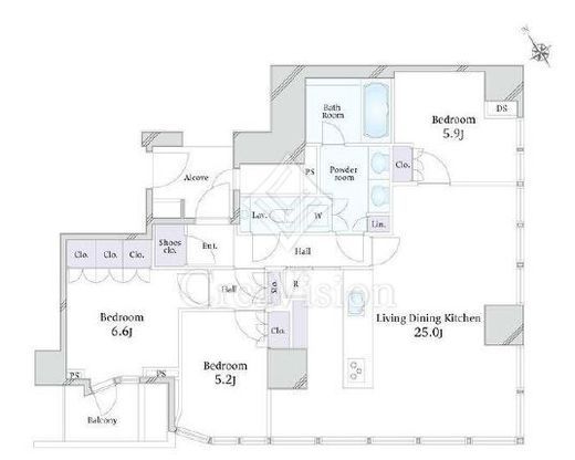 ザ・レジデンス六本木　1001号室　間取り