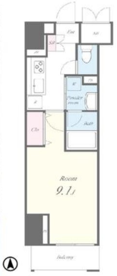 RAXA神田須田町　803号室　間取り
