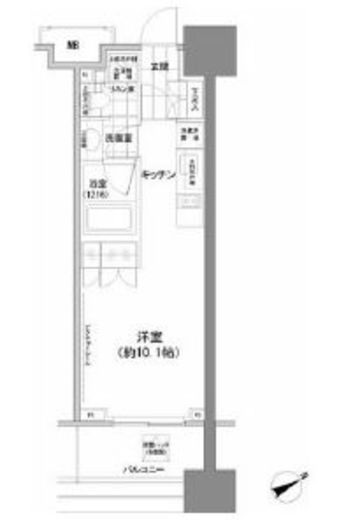 パークハビオ西新宿　503号室　間取り