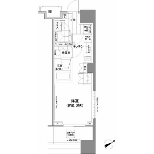 パークハビオ西新宿　601号室　間取り
