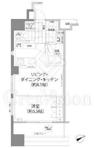 パークハビオ西新宿　606号室　間取り
