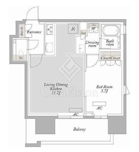 グランドメゾン目黒プレイス　703号室　間取り