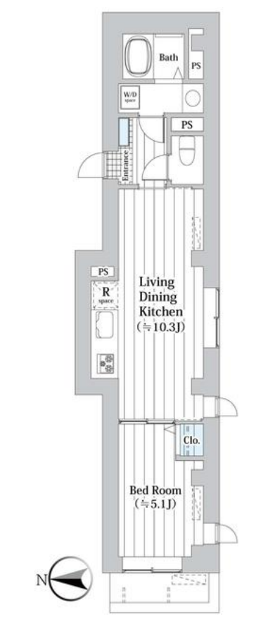 クラリーチェ都立大学（Clarice都立大学）　401号室　間取り