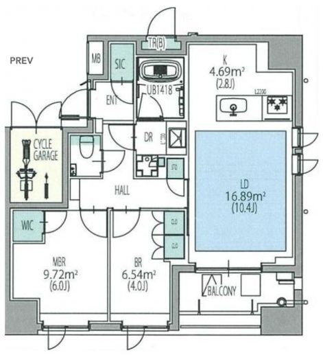 オーパスレジデンス日本橋イースト　602号室　間取り
