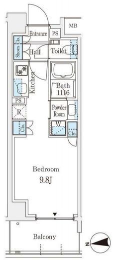 リビオ四谷　209号室　間取り