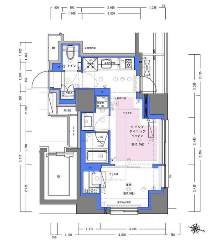 ディームス大手町ノース　1006号室　間取り