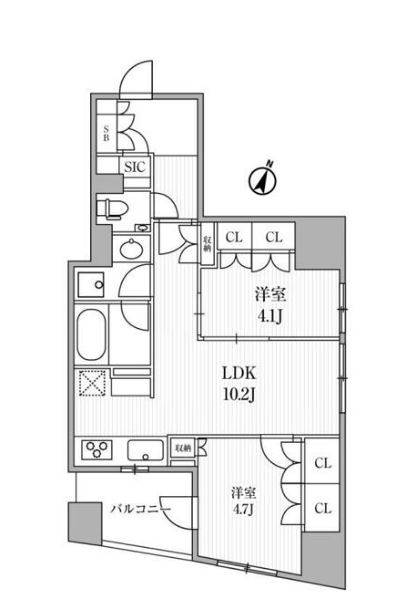 ディームス大手町ノース　1105号室　間取り