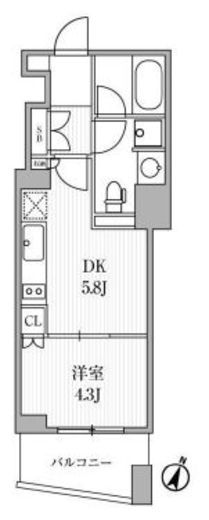 ディームス大手町ノース　1004号室　間取り