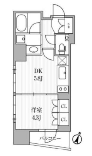 ディームス大手町ノース　403号室　間取り